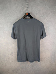 Napapijri T-Shirt Mens M Medium Grey Y2K Short Sleeve