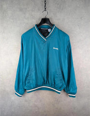 Spalding Jumper Mens Medium M Blue Vintage Pullover Windbreaker