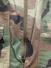 Vintage Air Force Utility Military Jacket Men's XL Camouflage 1980s Sherpa