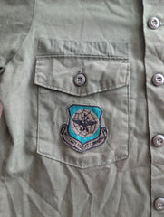 Vintage 1980s US Air Force Shirt Men’s Medium Green Military Utility