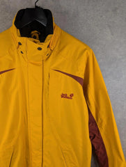 Jack Wolfskin Coat Womens 2XL XXL Yellow Waterproof Vintage Walking