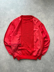 Vintage 1980s Jumper Women’s Large Red Retro Knit Sweatshirt Pullover