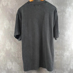 Shaka Wear Acid Wash Heavy Cotton T-Shirt Short Sleeve Mens Medium Black