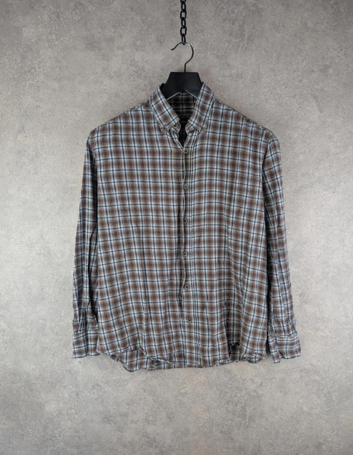 Authentic Clothing Company Flannel Shirt Mens Large L Checked Cotton