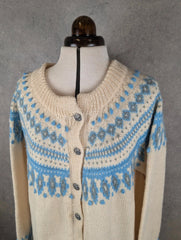 Dale of Norway Fair Isle Knitted Cardigan Womens Medium Pure New Wool