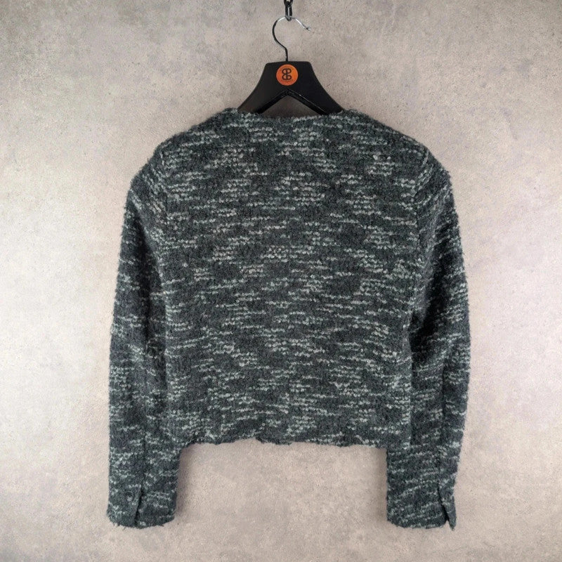 Noa Noa Jumper Womens Small S Grey Knitted Cardigan