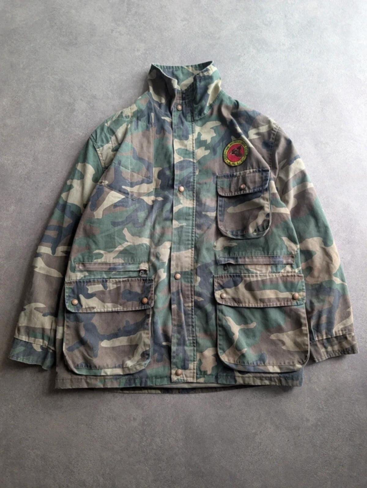 Vintage 1980s Italian Military Jacket Men’s Large Green Field Army