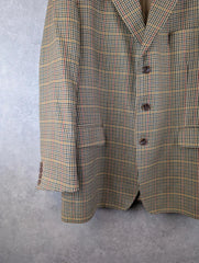Aquascutum Blazer Mens L Large Vintage 90s Check 44s