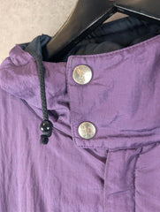 Vintage Coat Mens XL XXL Pullover Smock Purple 80s