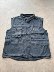 Vintage Utility Jacket Men’s Large Navy Workwear Fishing Walking Gilet Vest