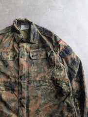 Vintage German Military Field Jacket Men's Large Flecktarn Camouflage Combat