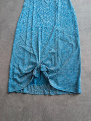 Vintage 1970s Dress Women's XS Blue Lurex Sparkly Party Disco