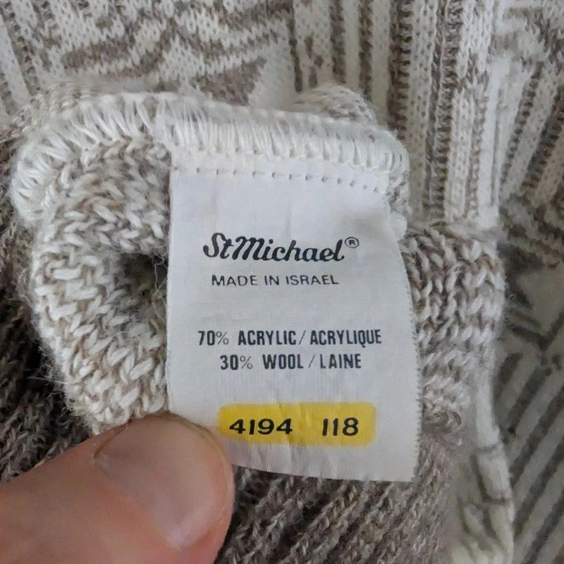 St Michael Jumper Mens Large L Knitted Vintage Retro Pullover