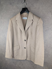 Laurèl Blazer Womens M Medium Beige Wool Jacket
