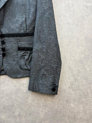 August Silk Y2K Jacket Women’s Medium Black Paisley Tailored Blazer