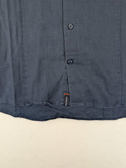 Rockport Shirt Mens Large Y2K Utility Button Up Long Sleeve Grey Casual