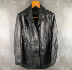 Andrew Marc Jacket Mens Small S Black Leather