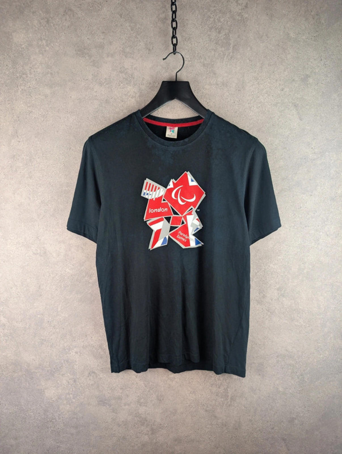 London 2012 Paralympic Games T-Shirt Mens Medium M Navy Short Sleeve