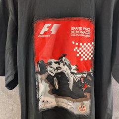 Rare Vintage F1 2006 Grand Prix De Monaco Farrari Graphic Print T Shirt Jerzees Mens Large L