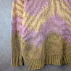 Hand Knitted Jumper Womens 2XL XXL Lilac Pullover