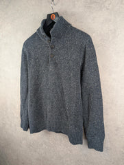Gap Jumper Mens Medium M Grey Pullover Knitted