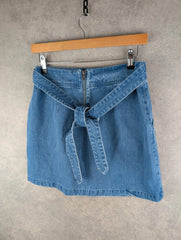 Vintage Skirt Womens Extra Small XS Blue Denim