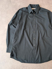 St Michael Shirt Mens Large Vintage 1990s Long Sleeve Button Up Smart Black
