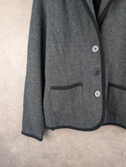 Laura Ashley Jacket Womens 2XL XXL Grey Blazer Wool