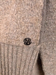 Armani Jumper Womens M Medium Brown Mohair Knitted Cardigan Italy