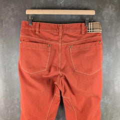 Burberry Trousers Mens W34 L32 Orange Jeans Denim