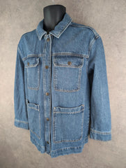 Marks & Spencer Jacket Womens XXL 2XL Blue Denim Utility