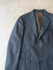 CP Company Blazer Men’s 42R Blue Check Wool Made In Italy Tailored Vintage