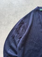 Fred Perry Cardigan Men’s XL Navy Button Up Made In England Knitted Casual Mod