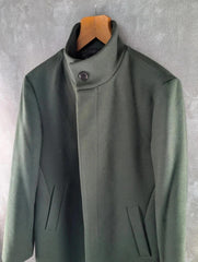 Club Monaco Coat Mens Medium M Green Overcoat Smart