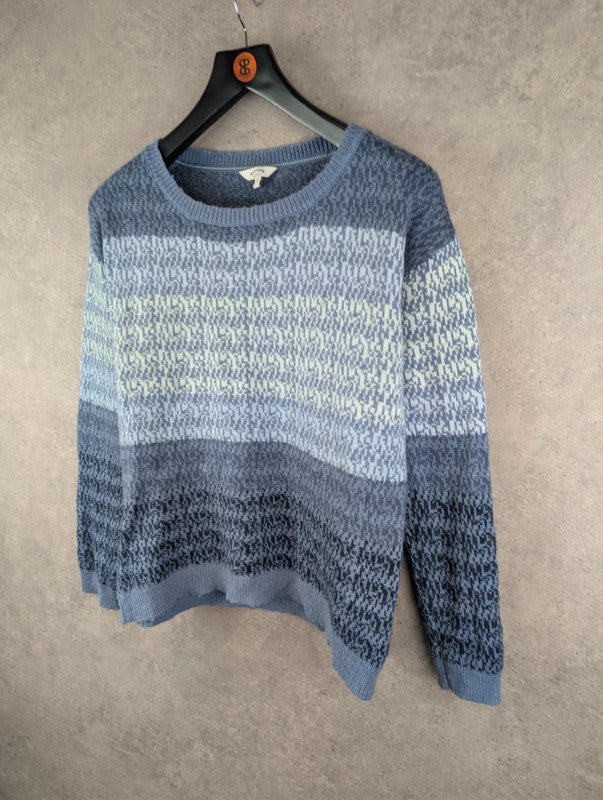 Fat Face Jumper Womens XL Extra Large Blue Knitted Pullover