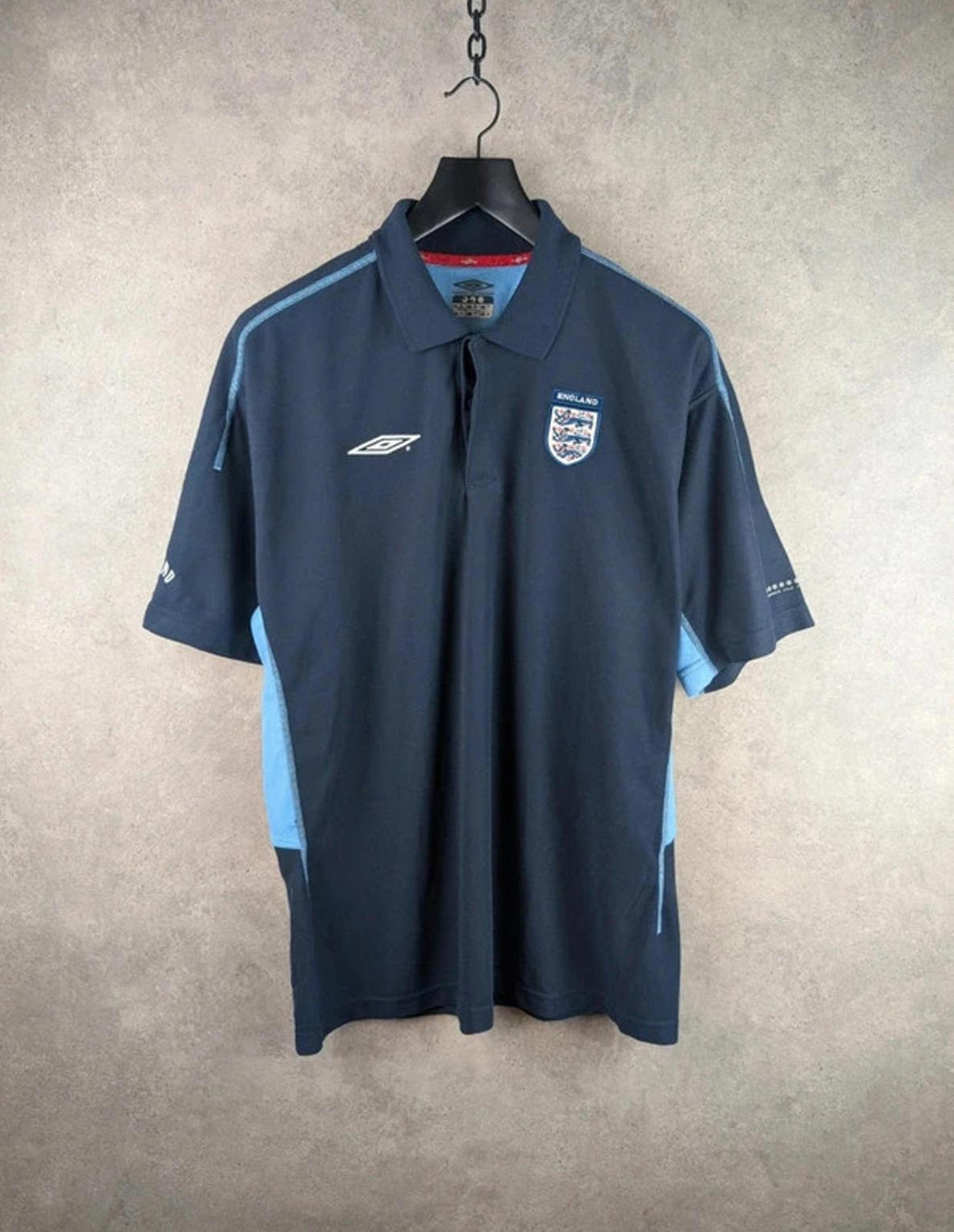 Vintage Umbro Short Sleeve Polo Shirt Navy Men's 2XL