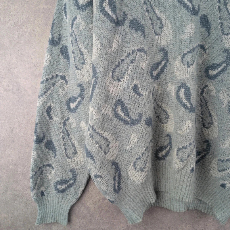 Rodrigo Jumper Mens Medium M Vintage Paisley Knitted Italian