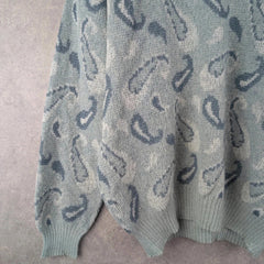 Rodrigo Jumper Mens Medium M Vintage Paisley Knitted Italian