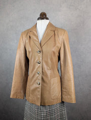 Leather Sound Y2K Leather Jacket Women’s Extra Small Tan Tailored