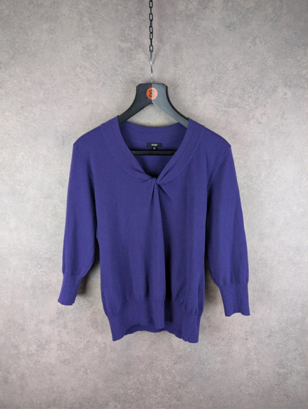 Hobbs Jumper Womens Medium M Purple Knitted Merino Wool