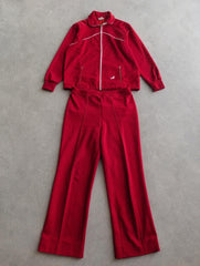 Vintage 1970s West German Tracksuit Men’s Medium Large Red Retro Sportswear