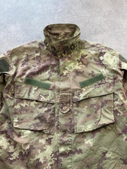 Italian Army Jacket Men’s Large Camouflage Military Field Jacket Woodland Camo