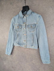 Quicksilver Jacket Womens XS Extra Small Blue Denim Y2K