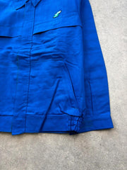 Vintage Italian Utility Jacket Men’s Large Blue Workwear Full Zip Cotton