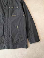Peak Performance Jacket Mens Large Insulated Canvas Utility Workwear Coat Black
