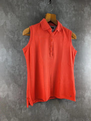 Tommy Hilfiger Top Womens Medium M Orange Sleeveless