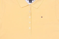 Tommy Hilfiger Polo Shirt Womens XL Extra Large Yellow Short Sleeve