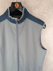 Wolsey Gilet Mens M Medium Grey Gold Training Gym New