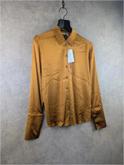 Patrizia Pepe Shirt Womens Medium M Gold Christmas