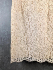 Lucy In Disguise Silk Floral Sleeveless Dress Cream Size 10